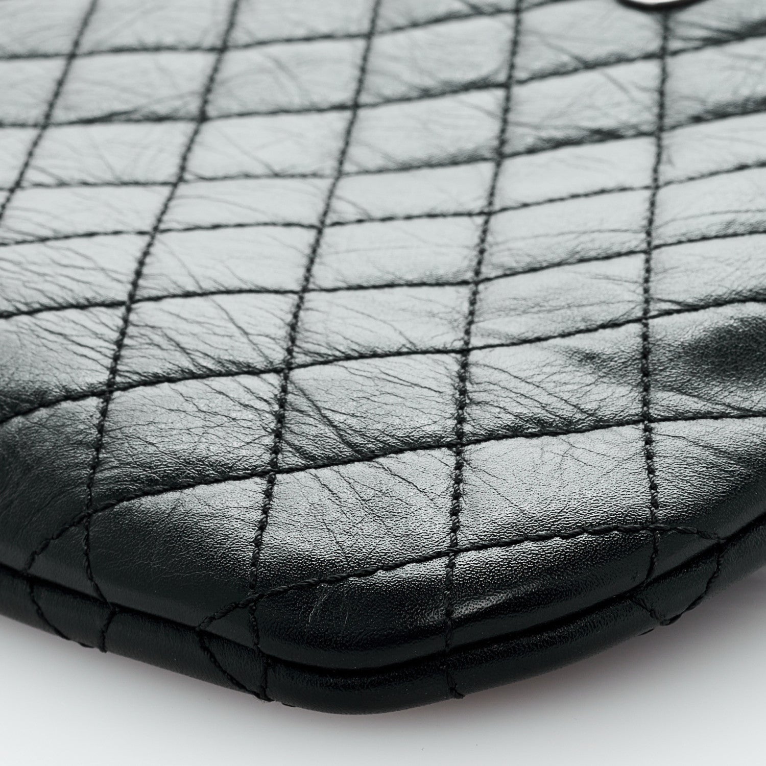 Chanel Aged Calfskin Quilted Crossbody Bag Black 6 of 9