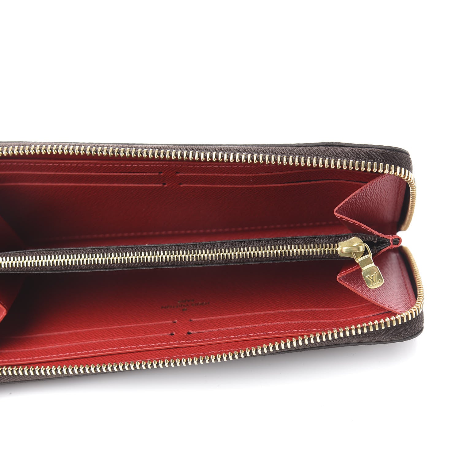 Louis Vuitton Damier Ebene Clemence Wallet Cherry 5 of 7