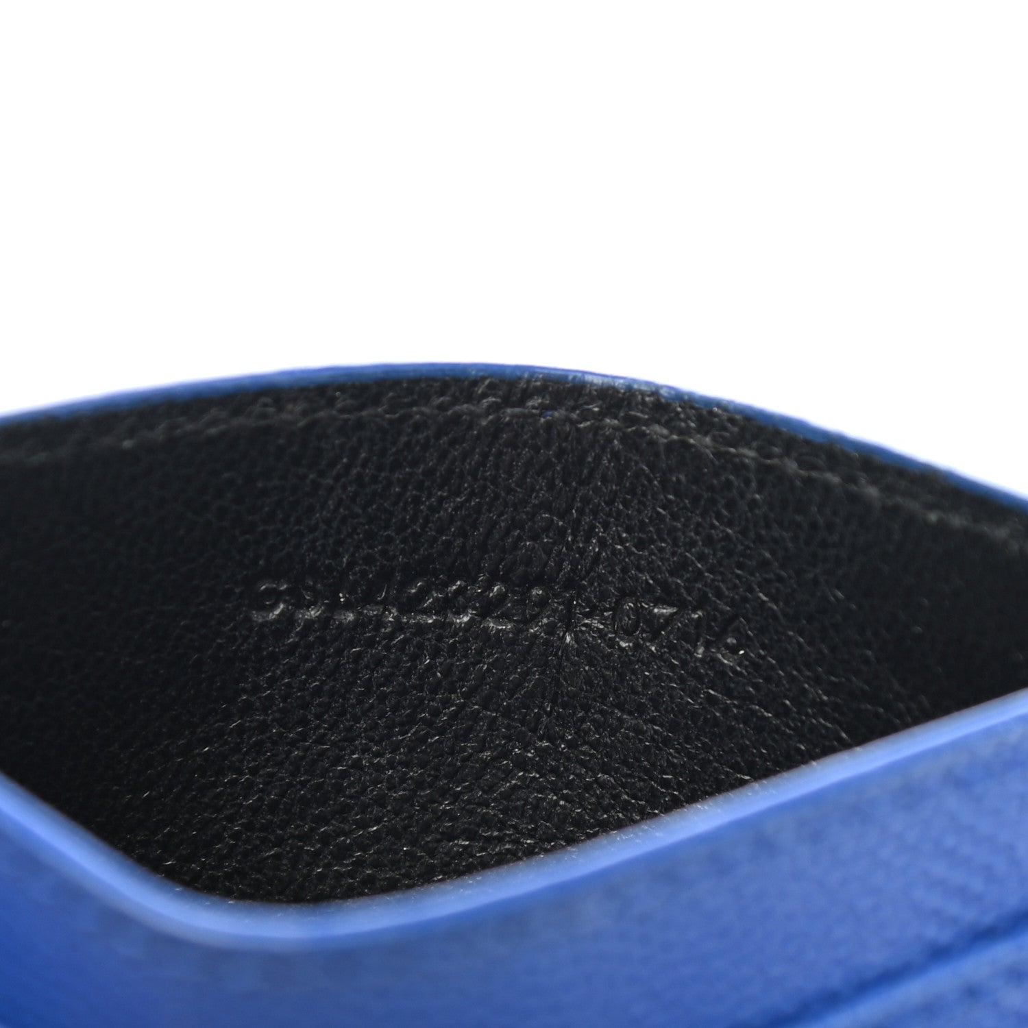 Saint Laurent Grain De Poudre Matelasse Monogram Credit Card Case Blue Majorelle 7 of 9