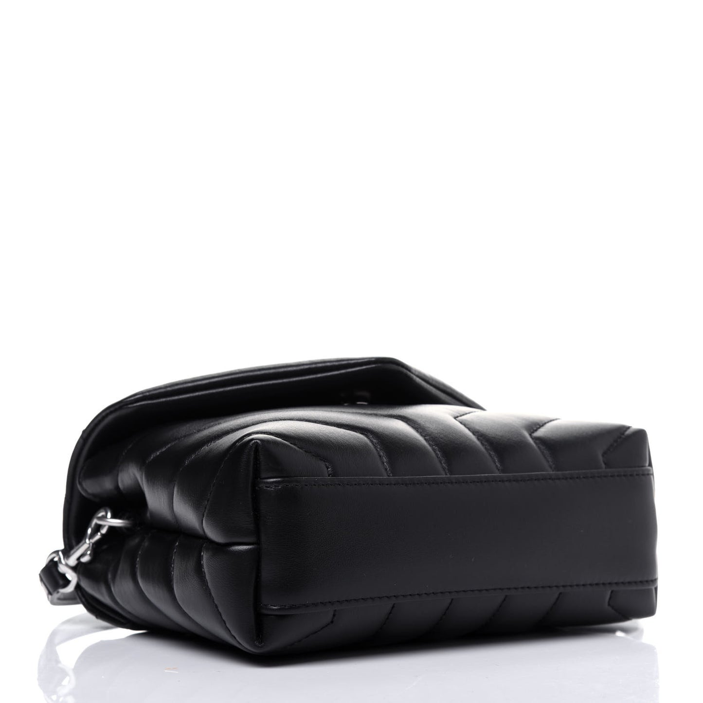 Calfskin Y Quilted Monogram Toy Loulou Crossbody Bag Black