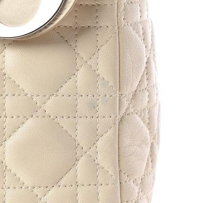 Christian Dior Lambskin Cannage Medium Lady Dior Light Beige 14 of 21