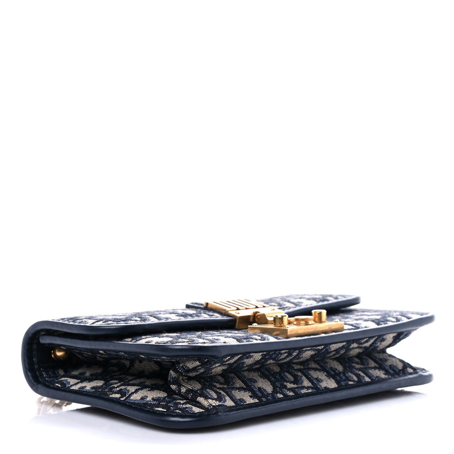 Oblique Small DiorAddict Flap Bag Navy Blue