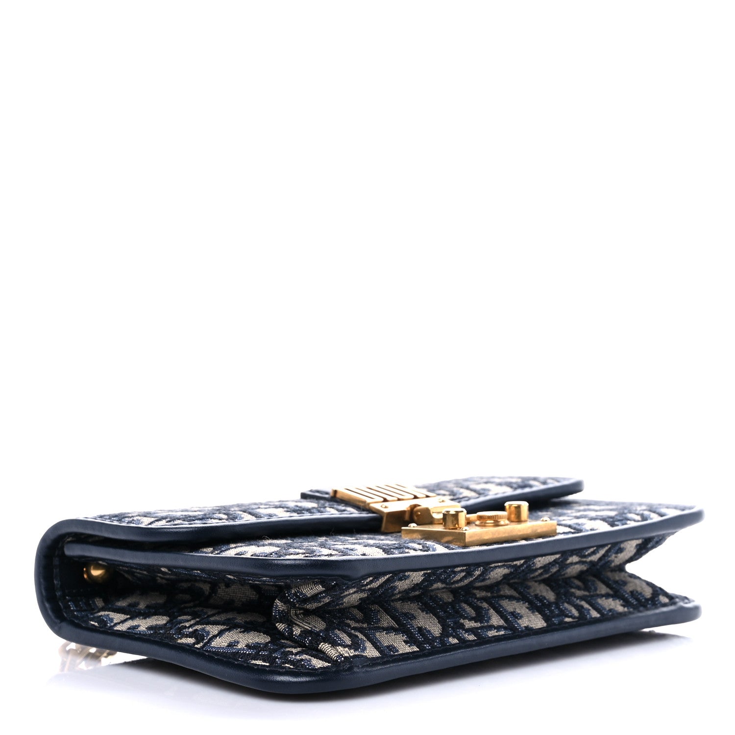 Christian Dior Oblique Small DiorAddict Flap Bag Navy Blue 3 of 5