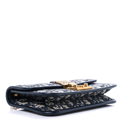 Christian Dior Oblique Small DiorAddict Flap Bag Navy Blue 3 of 5