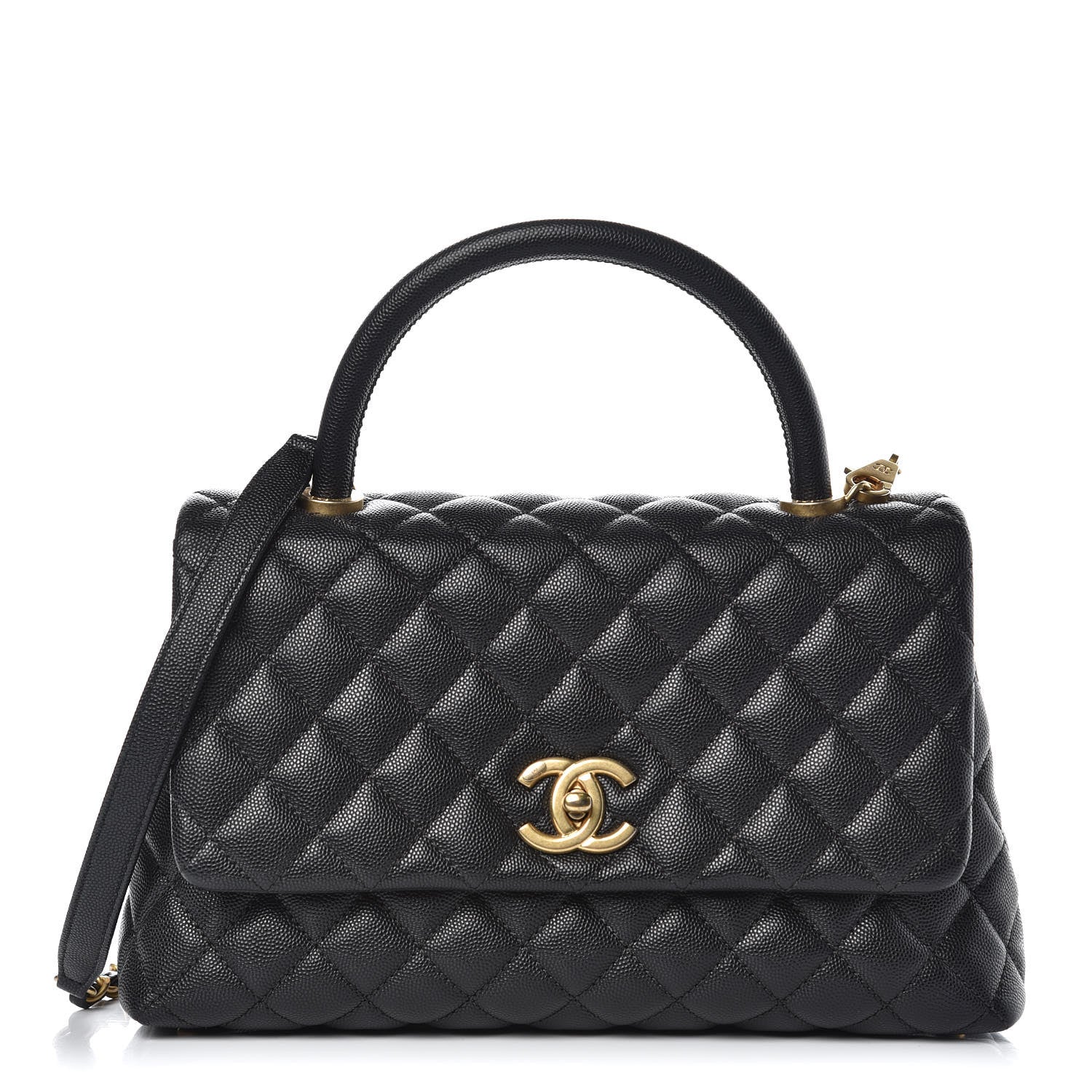 Chanel Caviar Quilted Small Coco Handle Flap Black 1 of 9