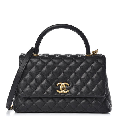 Chanel Caviar Quilted Small Coco Handle Flap Black 1 of 9