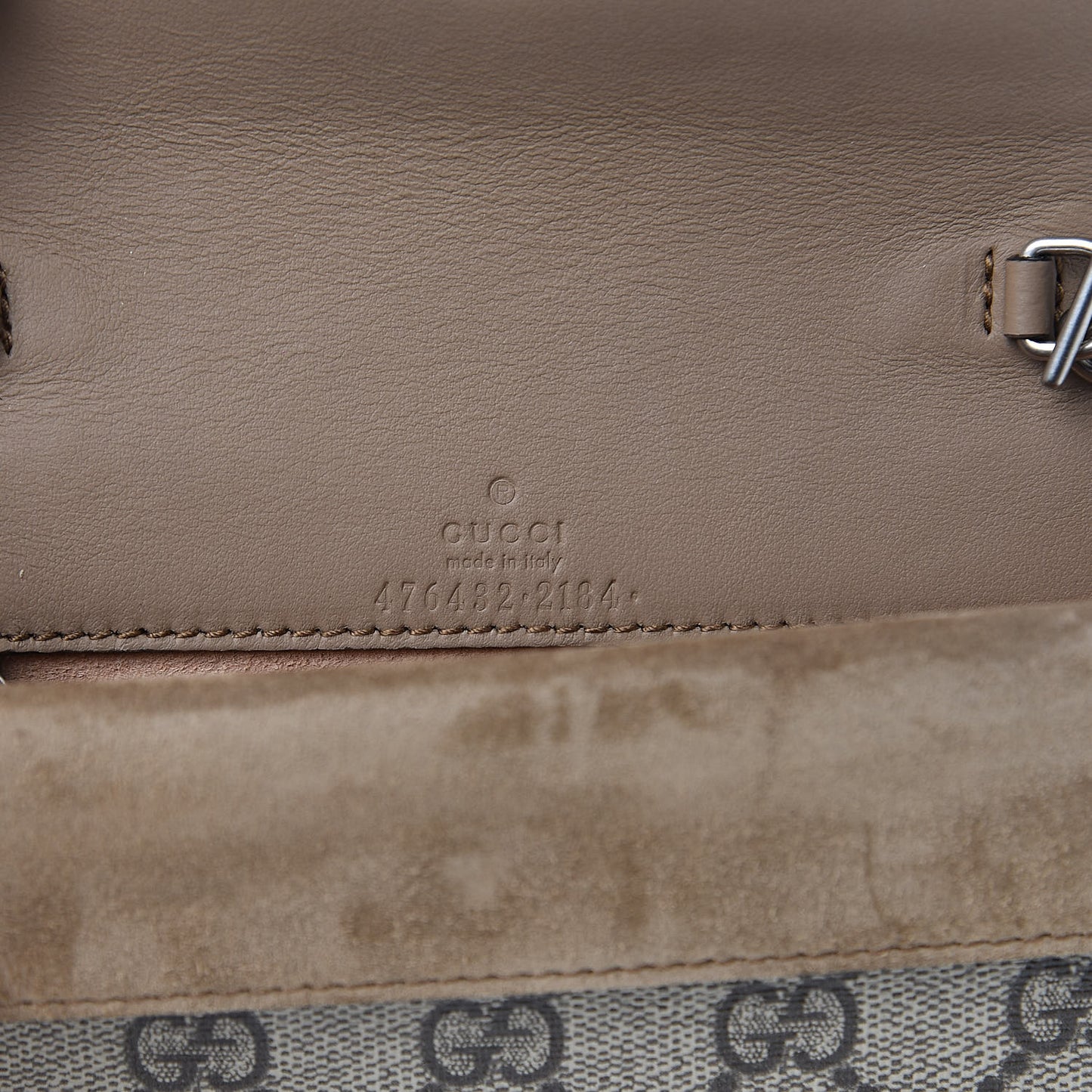 GG Supreme Monogram Super Mini Dionysus Shoulder Bag Taupe