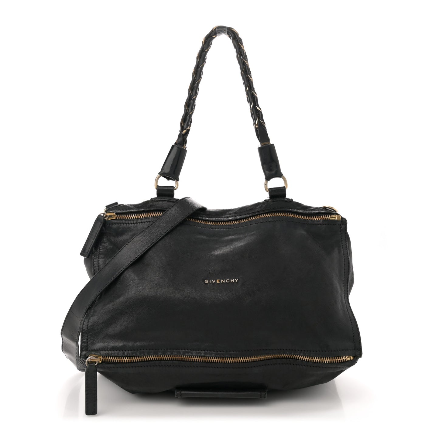 Calfskin Medium Braided Pandora Black