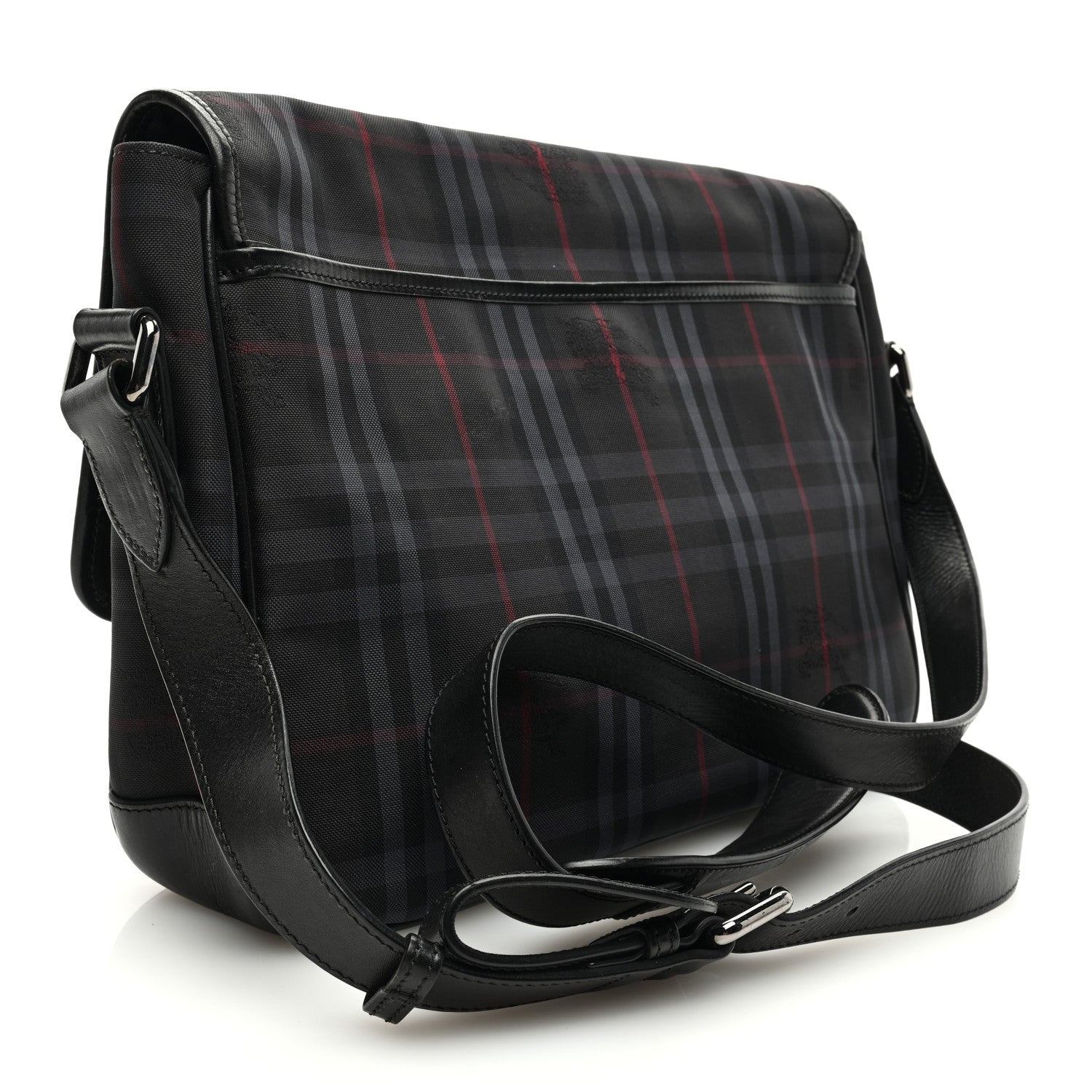 Burberry Nylon Smoked Check Messenger Bag 3 of 9
