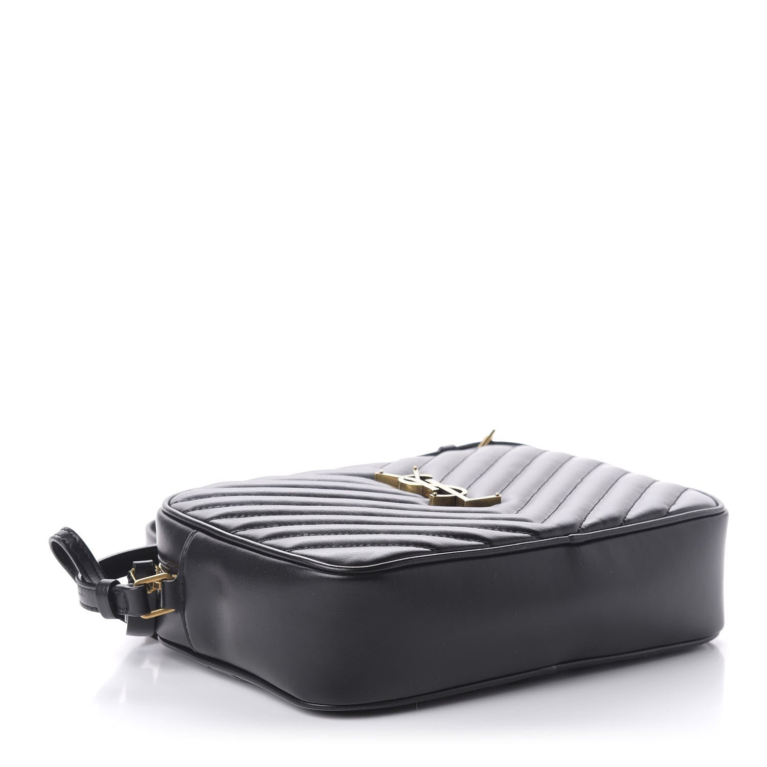Saint Laurent Calfskin Matelasse Monogram Lou Camera Bag Black 4 of 5