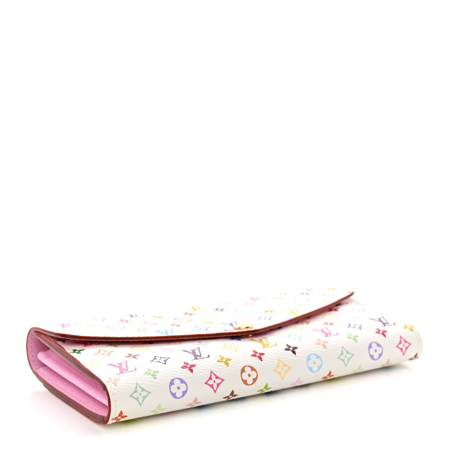 Louis Vuitton Monogram Multicolor Sarah Wallet NM White Litchi 4 of 7