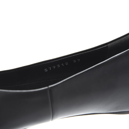 Balenciaga Calfskin BB Knife Pointy Toe Ballerina Flats 37 Black 9 of 10