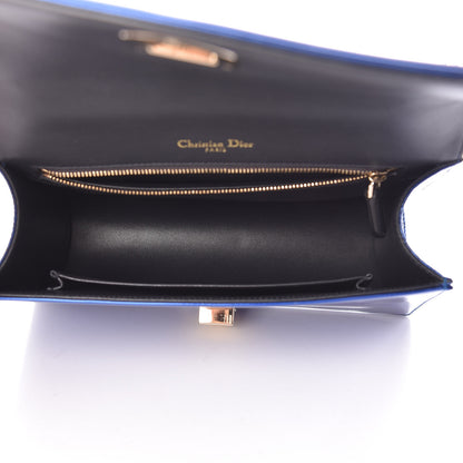 Christian Dior Metallic Patent Micro-Cannage Medium Diorama Flap Bag Blue 5 of 13