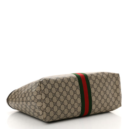 Gucci GG Supreme Monogram Medium Ophidia Shopping Tote Brown 4 of 14