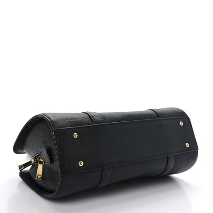 MCM Calfskin Studded Barrel Bag Black 4 of 8