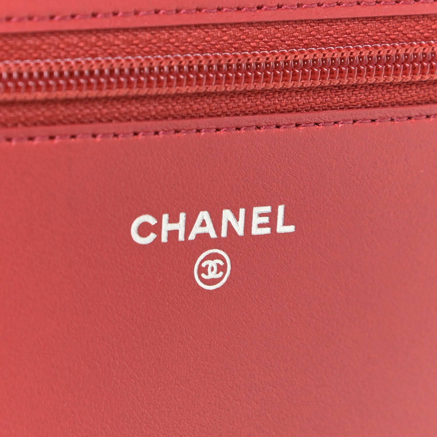 Chanel Caviar Quilted Boy Wallet On Chain WOC Red 10 of 11