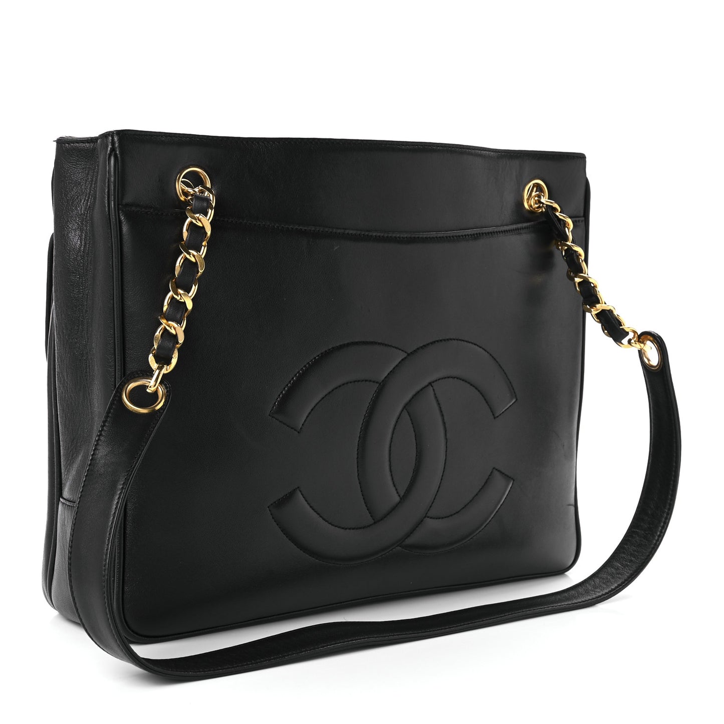 Lambskin Flap Shoulder Bag Black