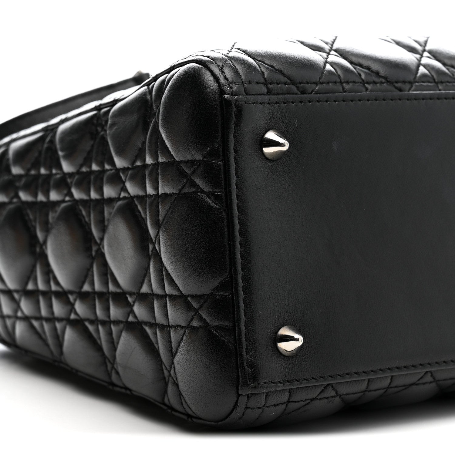 Christian Dior Lambskin Cannage Medium Lady Dior Black 17 of 25
