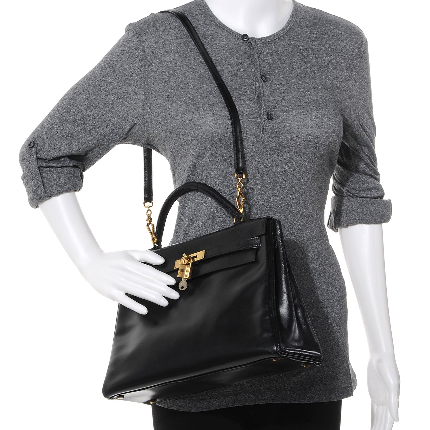 Hermes Box Kelly 32 Black 2 of 15