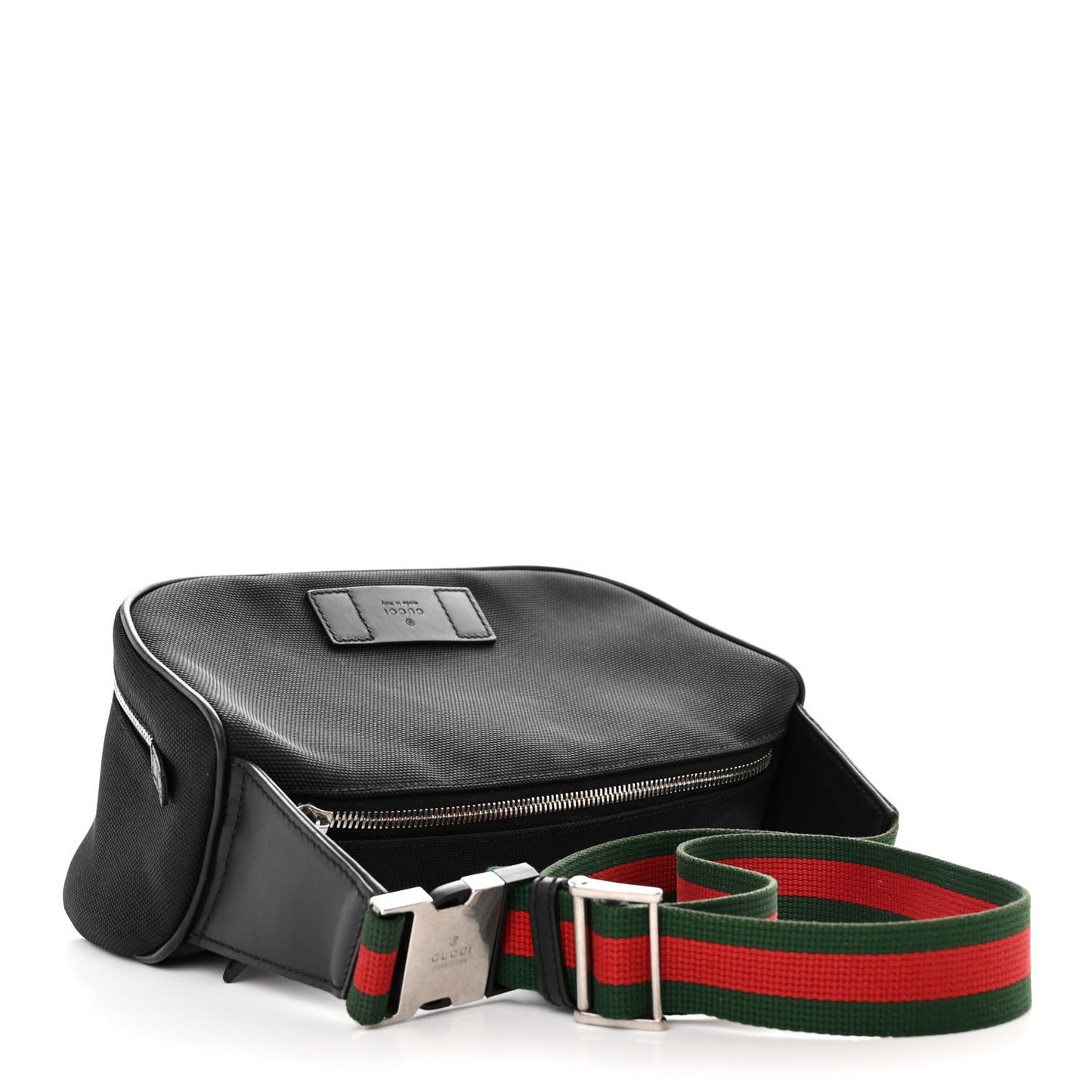 Techno Canvas Web Large Belt Bag Black