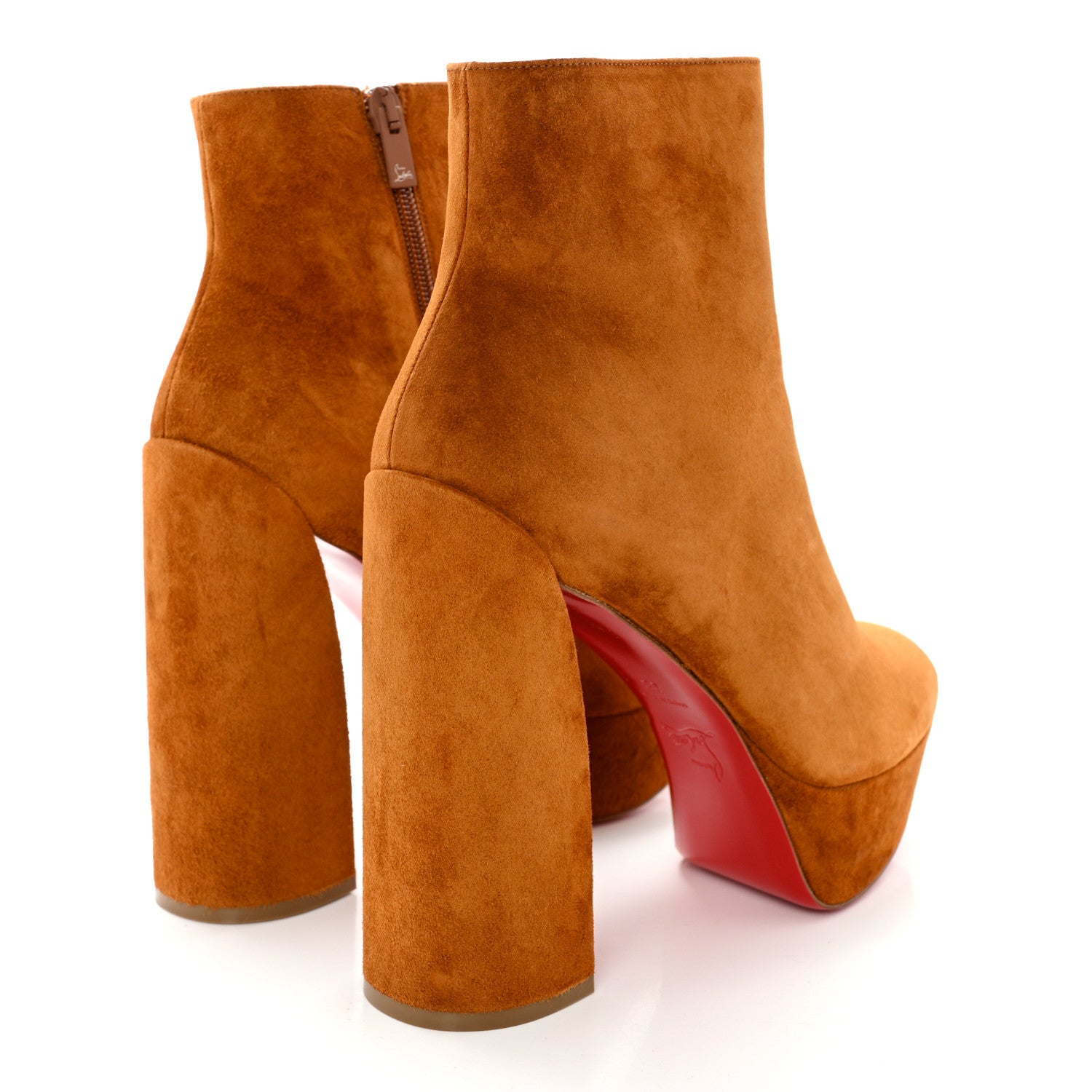 Christian Louboutin Veau Velours Movidastic 130 Platform Boots 38 Foxy 4 of 8