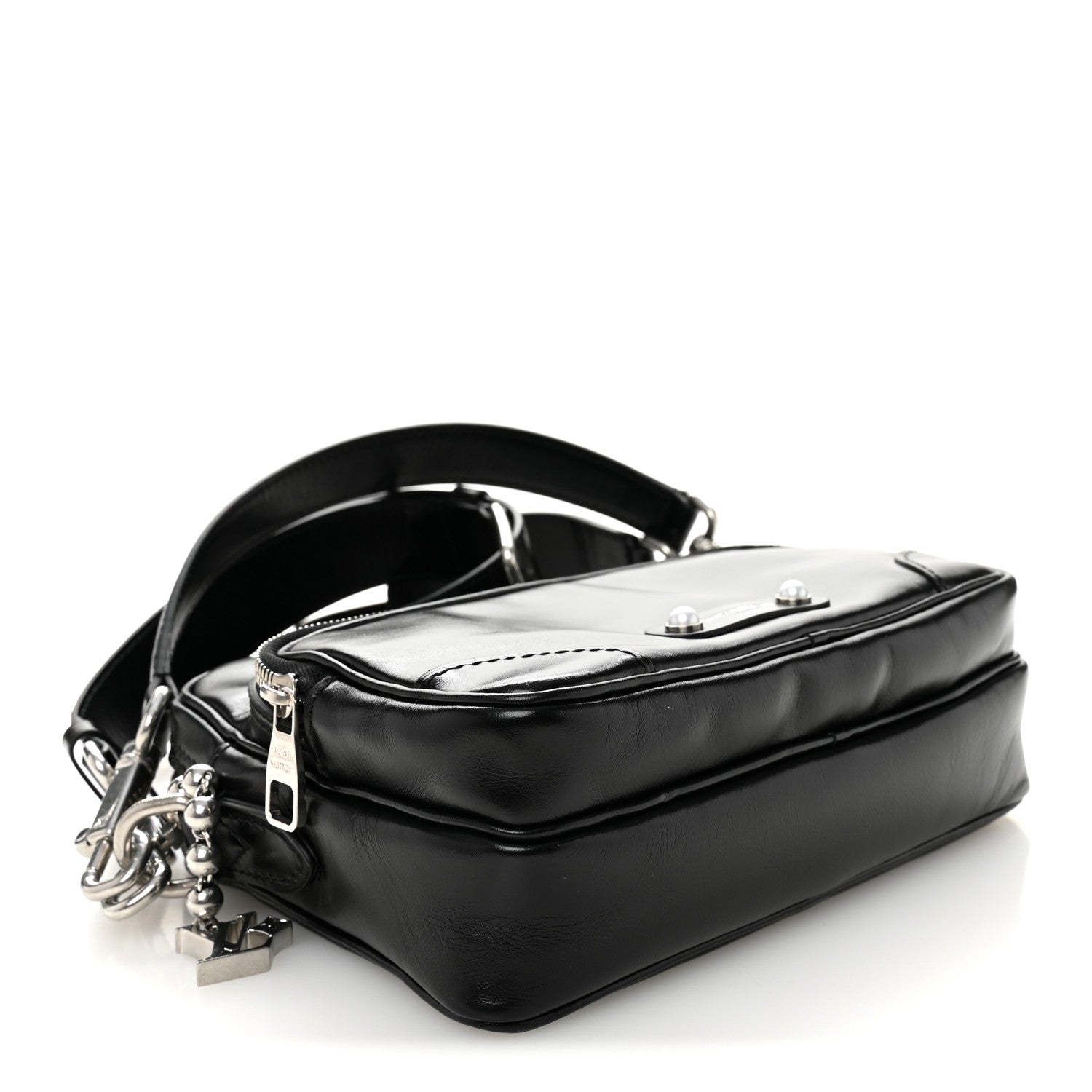 Louis Vuitton Calfskin Nil City Shoulder Bag Night Black 4 of 10