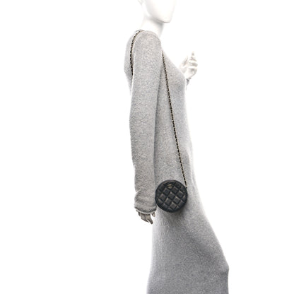 Chanel Caviar Quilted Round Clutch With Chain Black 2 of 12