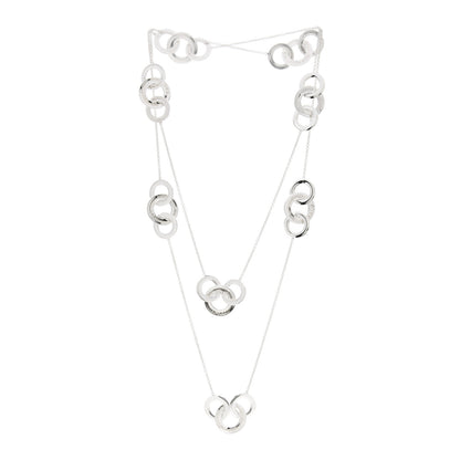 Tiffany Sterling Silver 1837 Interlocking Circles Station Long Necklace 3 of 4