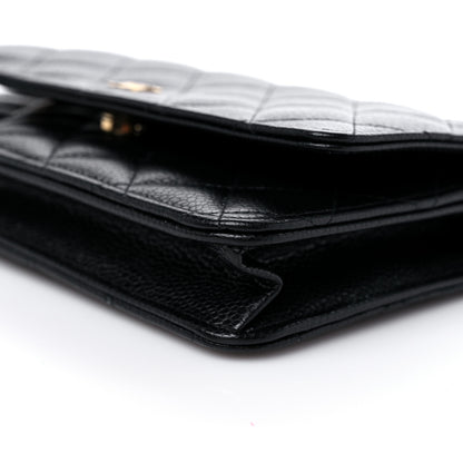 Chanel Caviar Quilted Wallet On Chain WOC Black 10 of 11