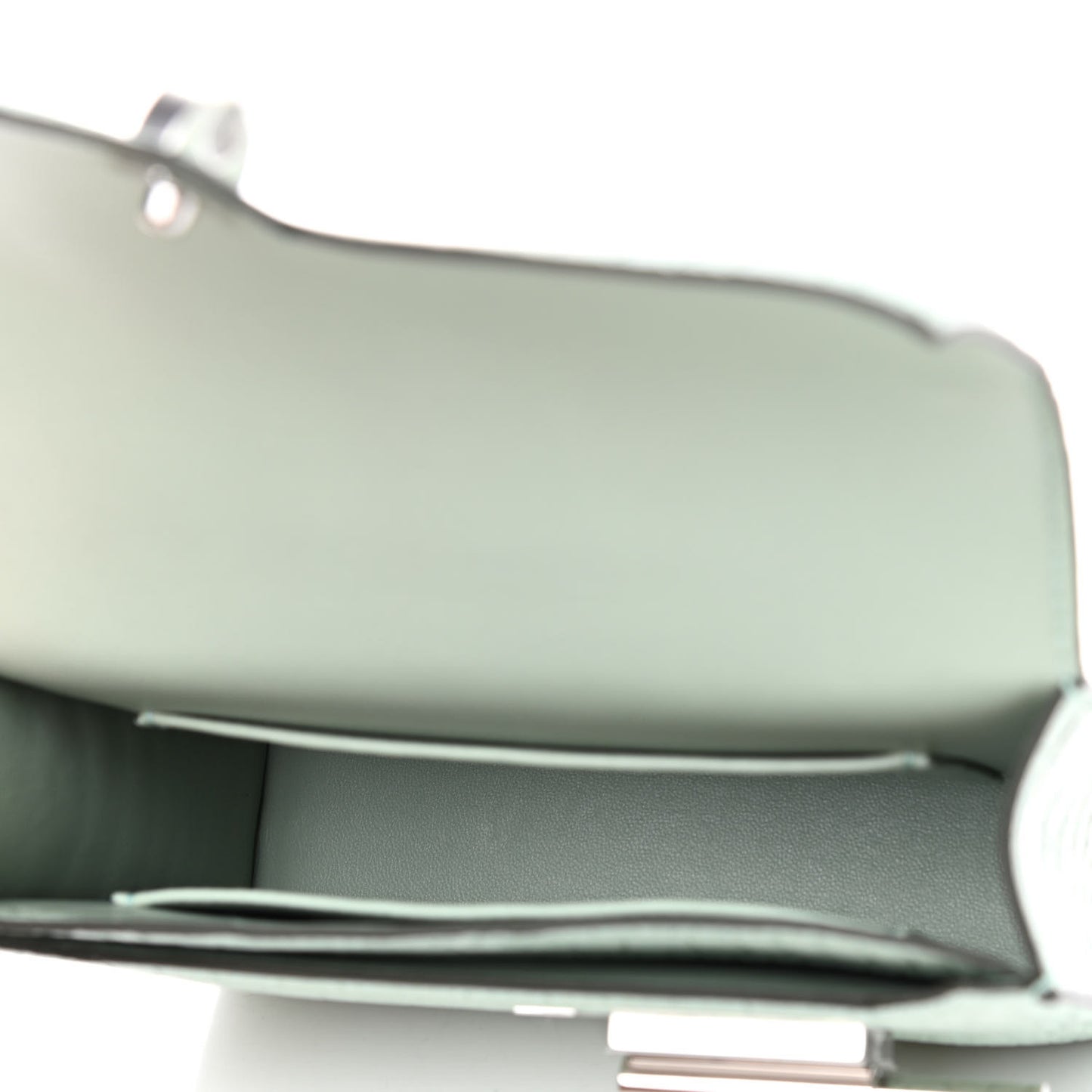 Matte Alligator Mini Verrou Chaine Bag Vert d’eau