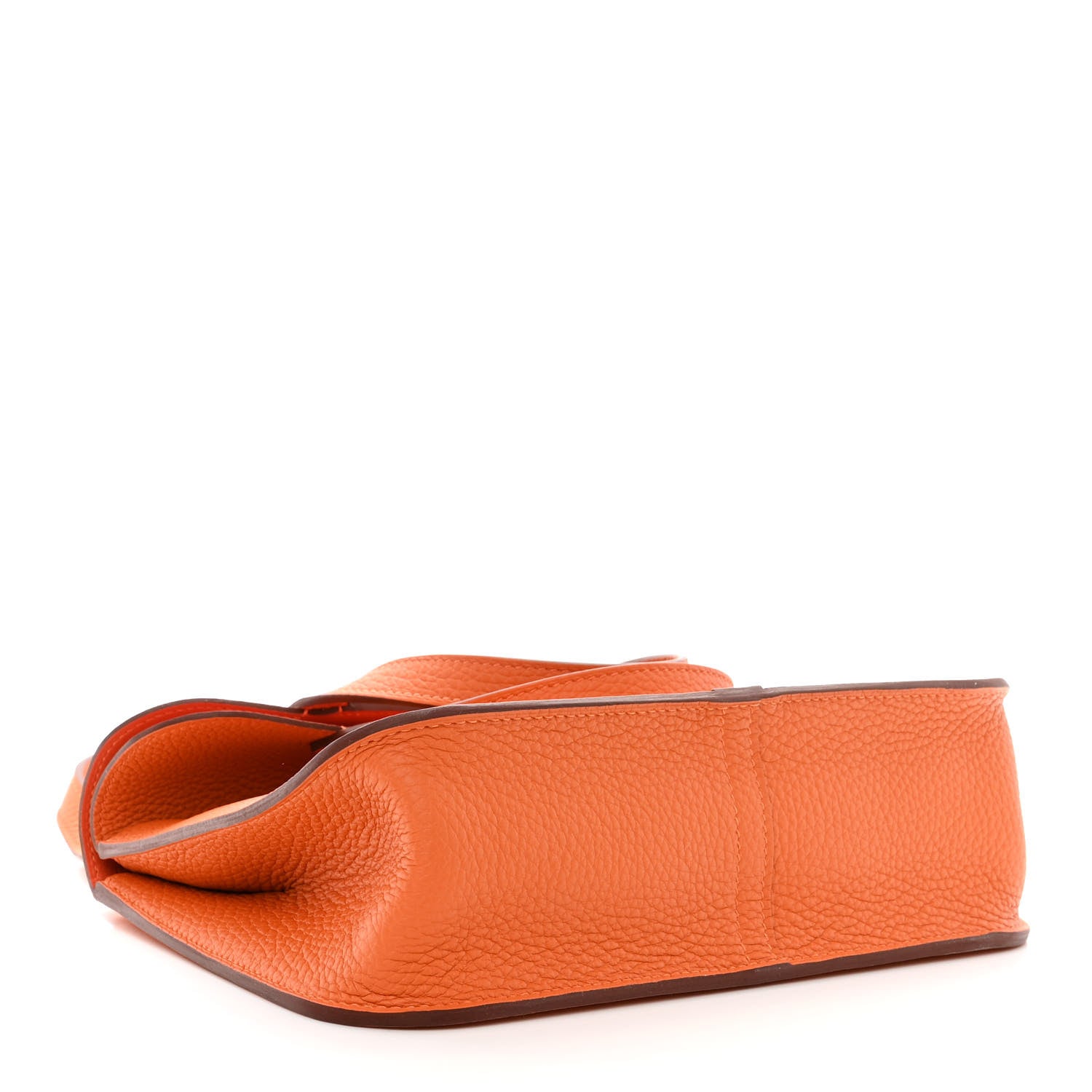 Hermes Taurillon Clemence Halzan 25 Orange Minium 4 of 11