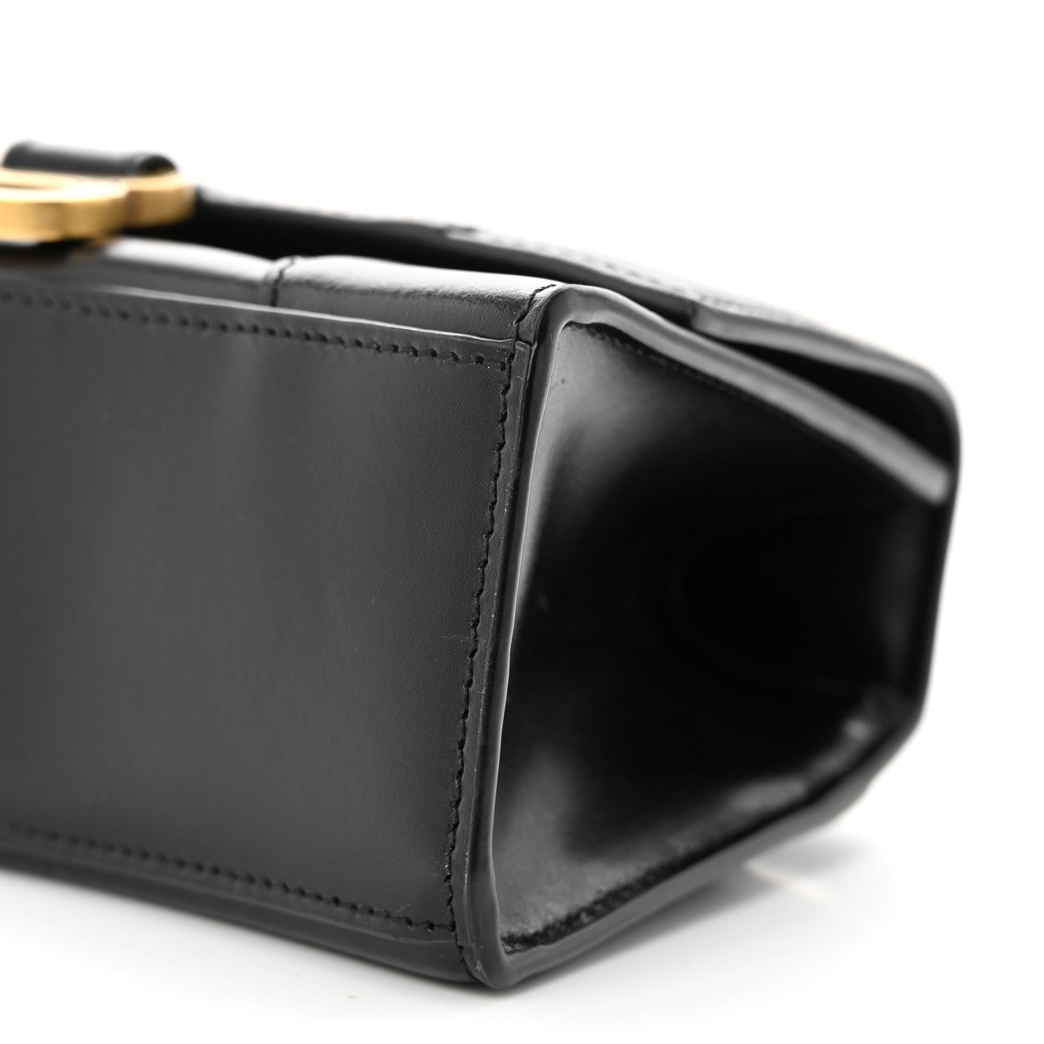Balenciaga Shiny Box Calfskin Hourglass Top Handle Bag XS Black 10 of 11