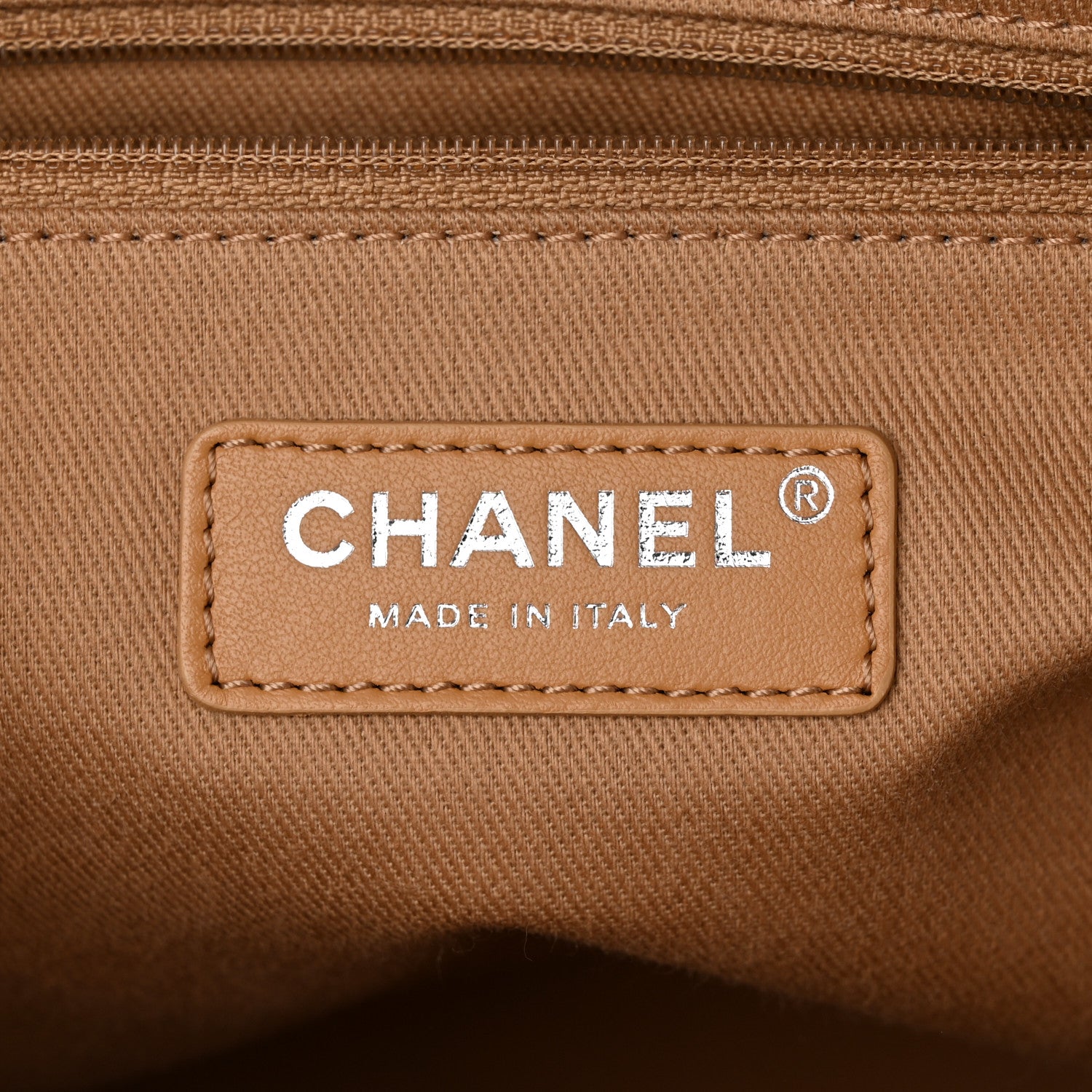 Chanel Canvas Deauville Bowling Bag Beige 6 of 10