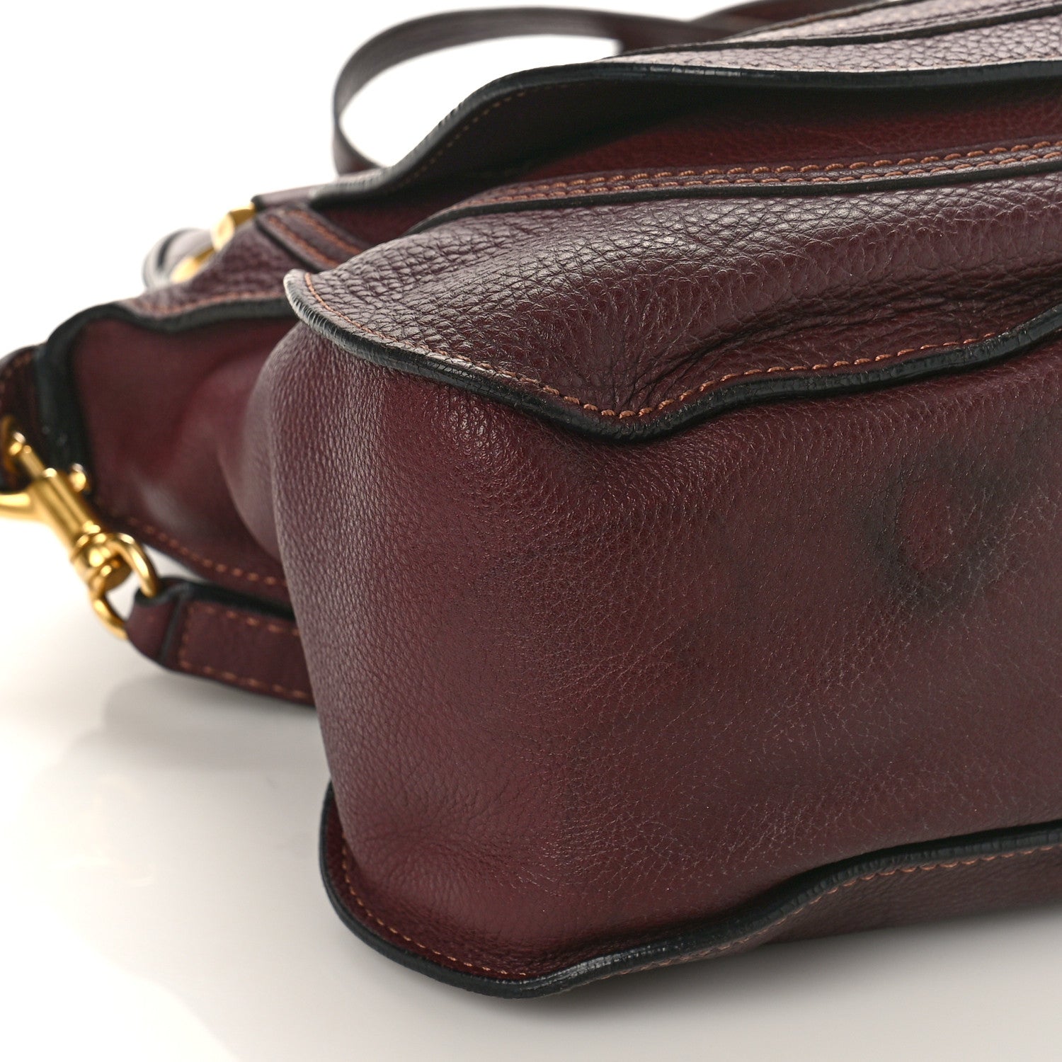 Chloe Calfskin Medium Marcie Satchel Wine Purple 7 of 12