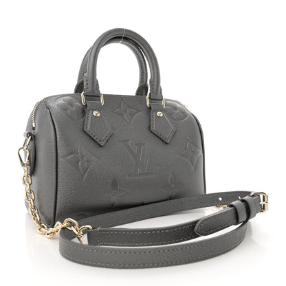 Louis Vuitton Empreinte Monogram Giant Speedy Bandouliere 20 Gunmetal 3 of 9