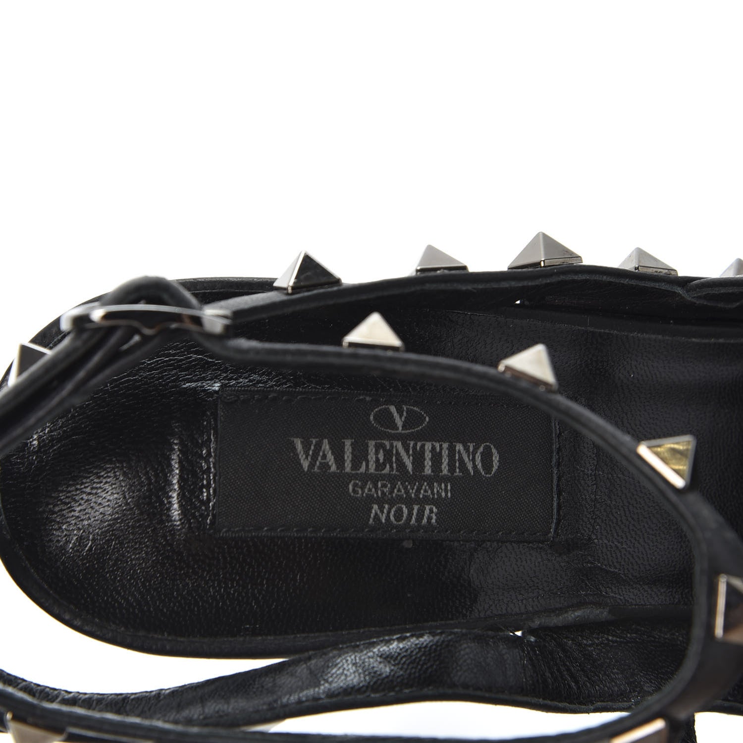 Valentino Garavani Patent Rockstud Ankle Strap Pumps 39 Black 8 of 12
