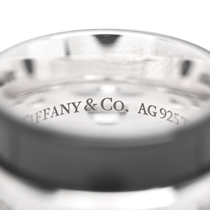 Tiffany Sterling Silver Titanium 1837 Wide Ring 47 4 4 of 4