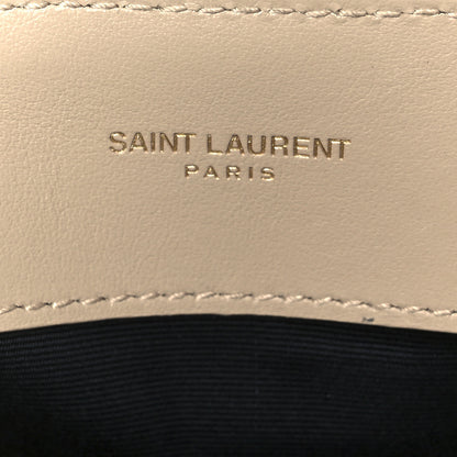 Saint Laurent Calfskin Y Quilted Monogram Small Loulou Chain Satchel Dark Beige 6 of 10