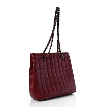 Chanel Lambskin Quilted Chocolate Bar Mademoiselle Shoulder Bag Red 2 of 8