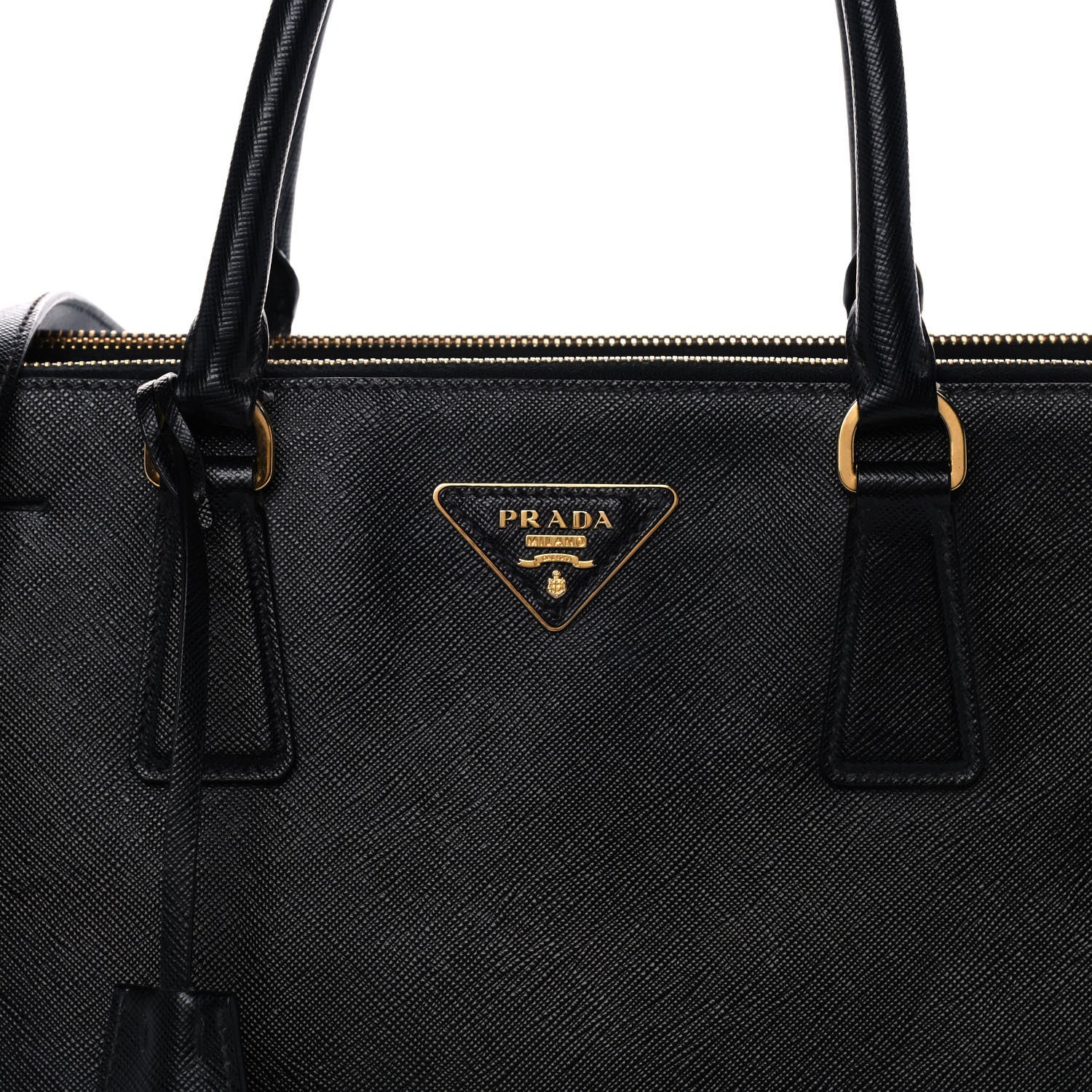 Prada Saffiano Medium Galleria Double Zip Tote Black 7 of 11