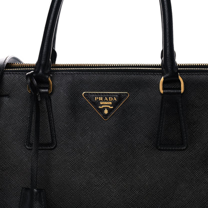 Prada Saffiano Medium Galleria Double Zip Tote Black 7 of 11