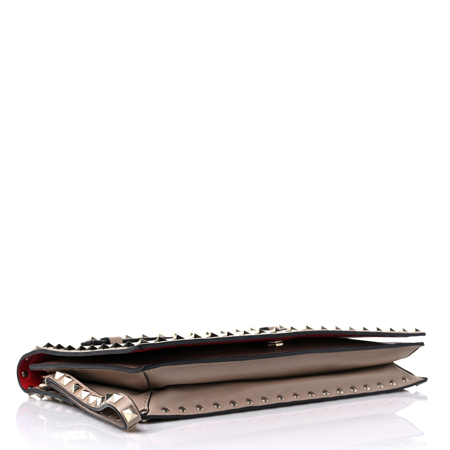 Nappa Rockstud Wristlet Clutch Poudre