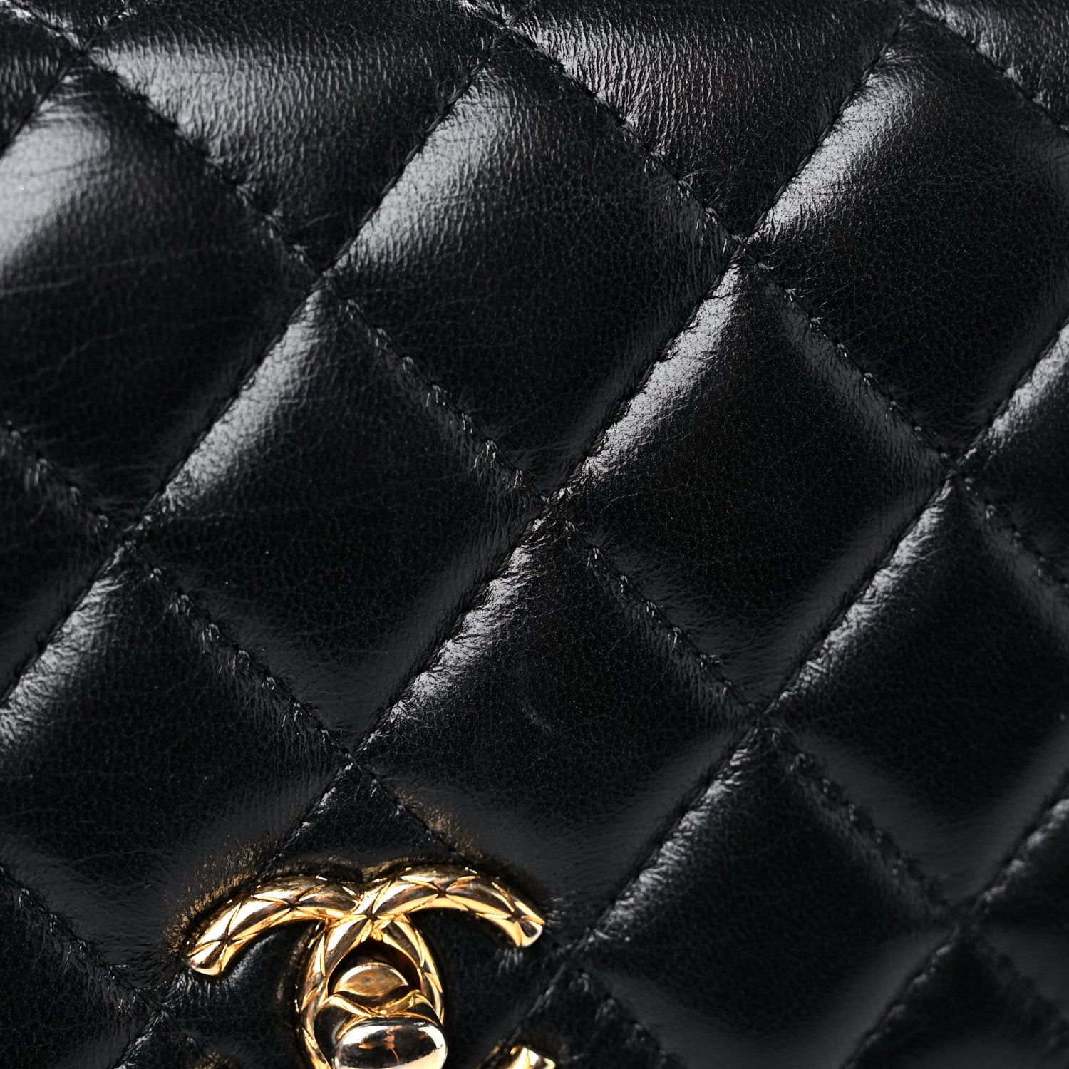 Chanel Shiny Lambskin Quilted Dynasty Wallet On Chain WOC Black 14 of 15