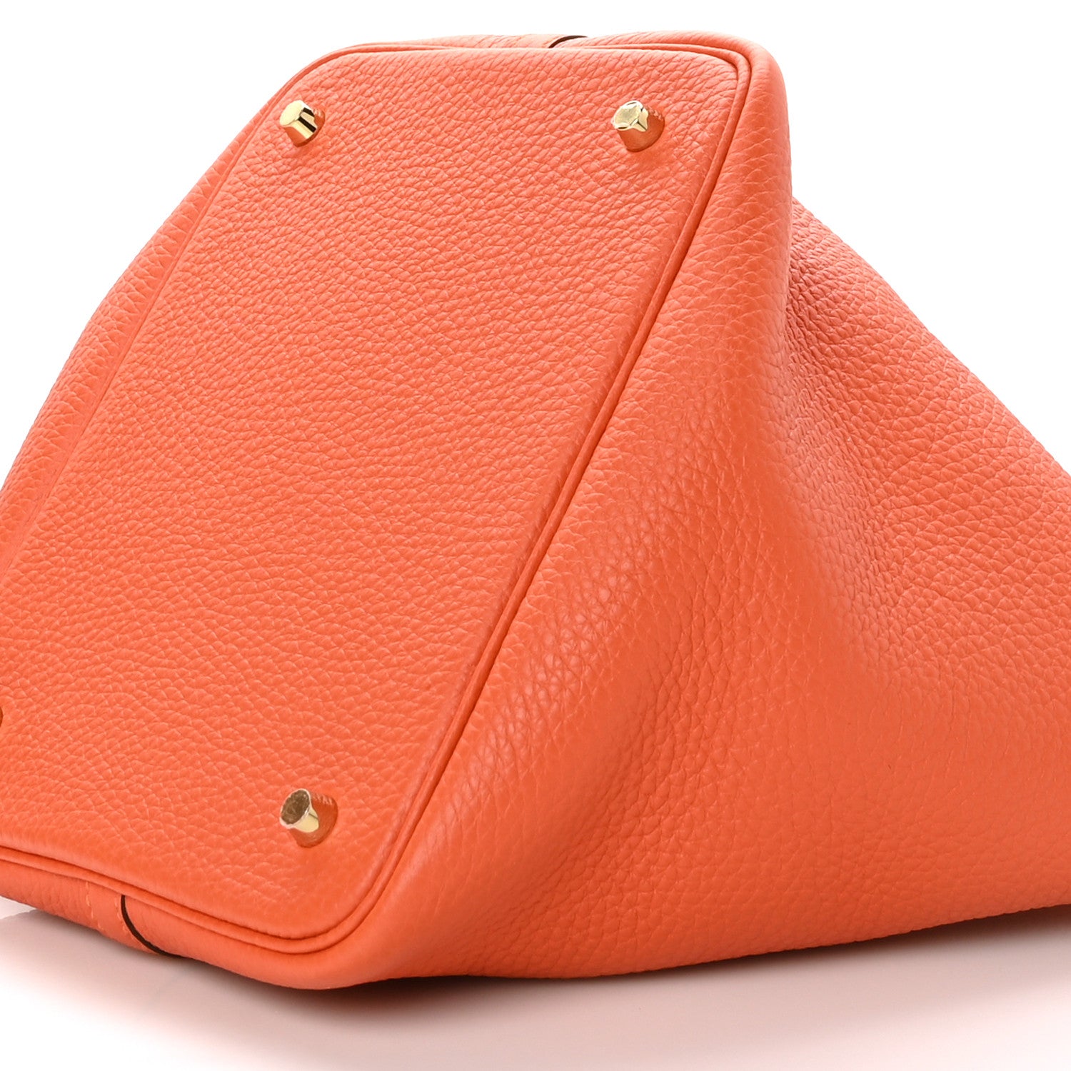 Hermes Taurillon Clemence Picotin Lock 22 MM Orange 9 of 10