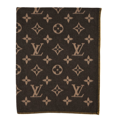 Louis Vuitton Lambswool Angora Monogram Blanket Marron 1 of 3