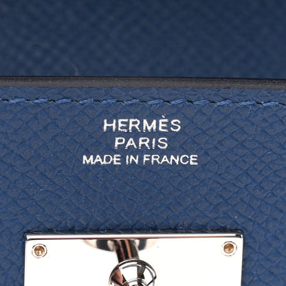 Hermes Epsom Kelly Wallet To Go Bleu Tie 6 of 11