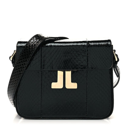 Lanvin Snakeskin JL Carnet Crossbody Black 3 of 14