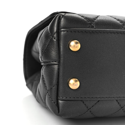 Chanel Calfskin Strass Quilted Mini Coco Handle Flap Dark Silver 8 of 9