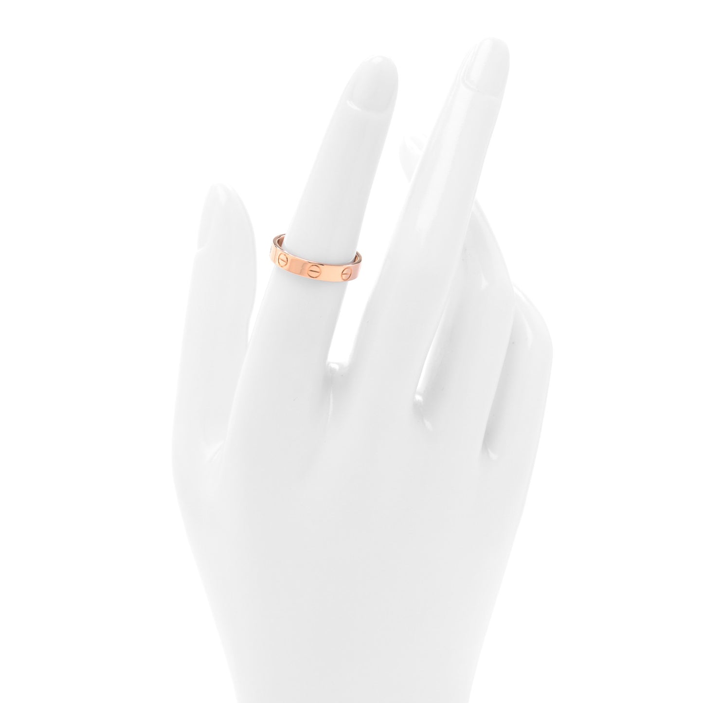 18K Pink Gold 3.5mm LOVE Wedding Band Ring 52 6