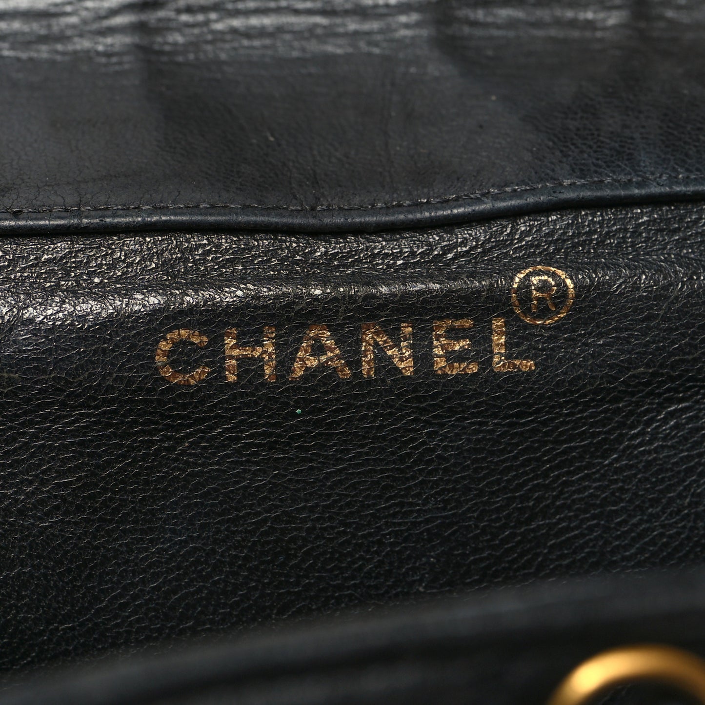 Lambskin Quilted Drawstring Backpack Black